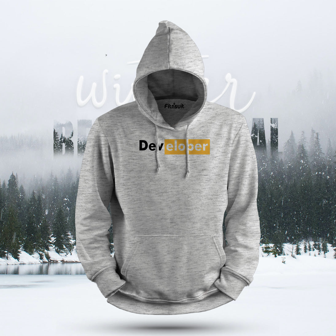 Developer Minimal Text Logo Hoodie & Sweatshirt