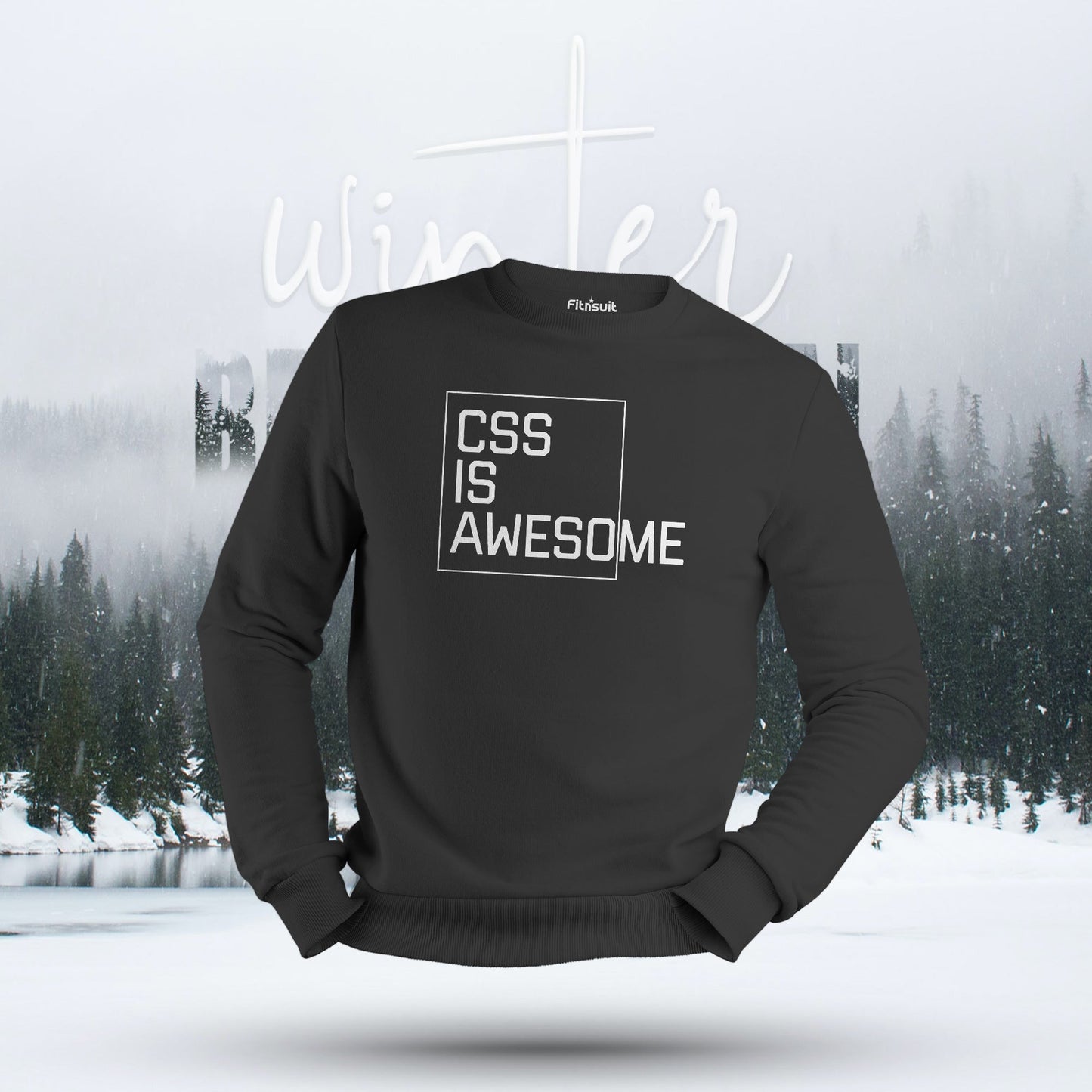 CSS Is Awesome Typography Hoodie & Sweatshirt