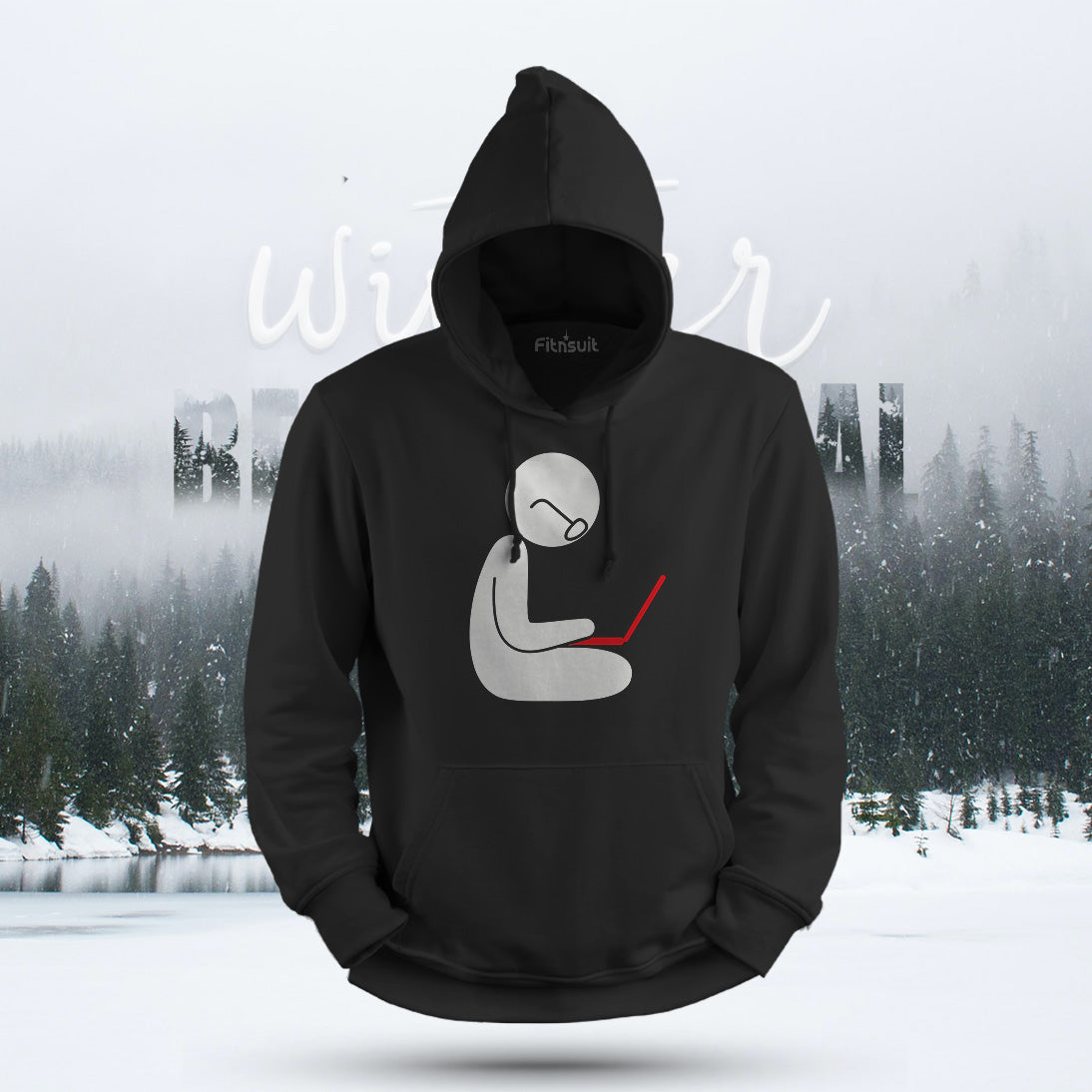 Coding Thinker Minimal Character Hoodie & Sweatshirt