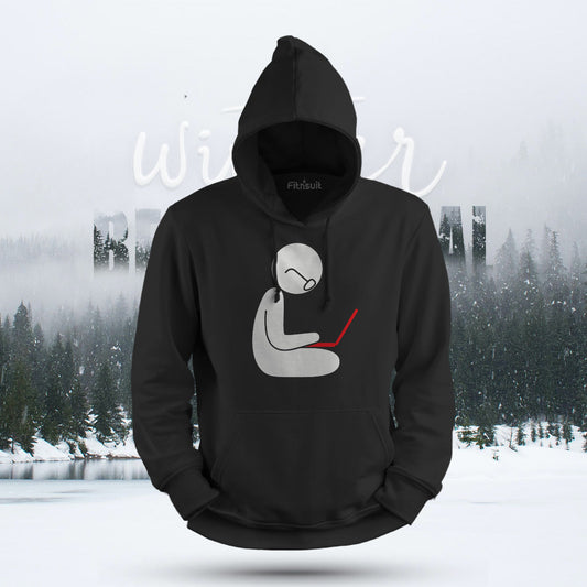Coding Thinker Minimal Character Hoodie & Sweatshirt