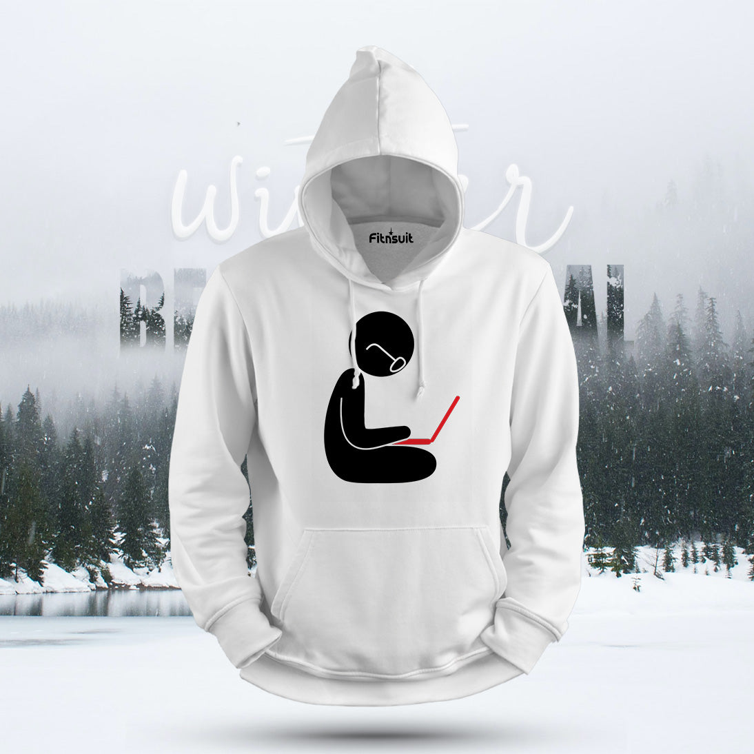 Coding Thinker Minimal Character Hoodie & Sweatshirt