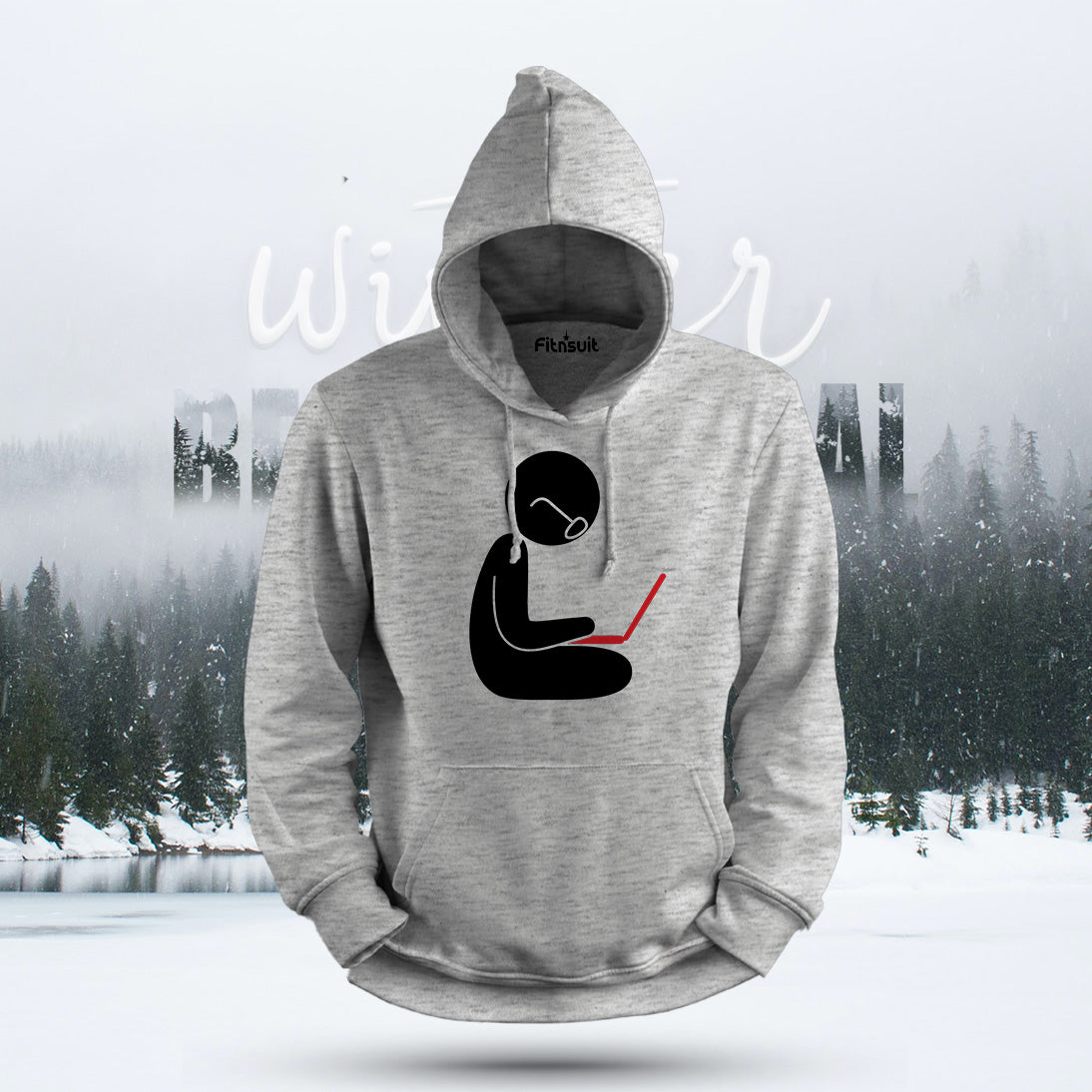 Coding Thinker Minimal Character Hoodie & Sweatshirt