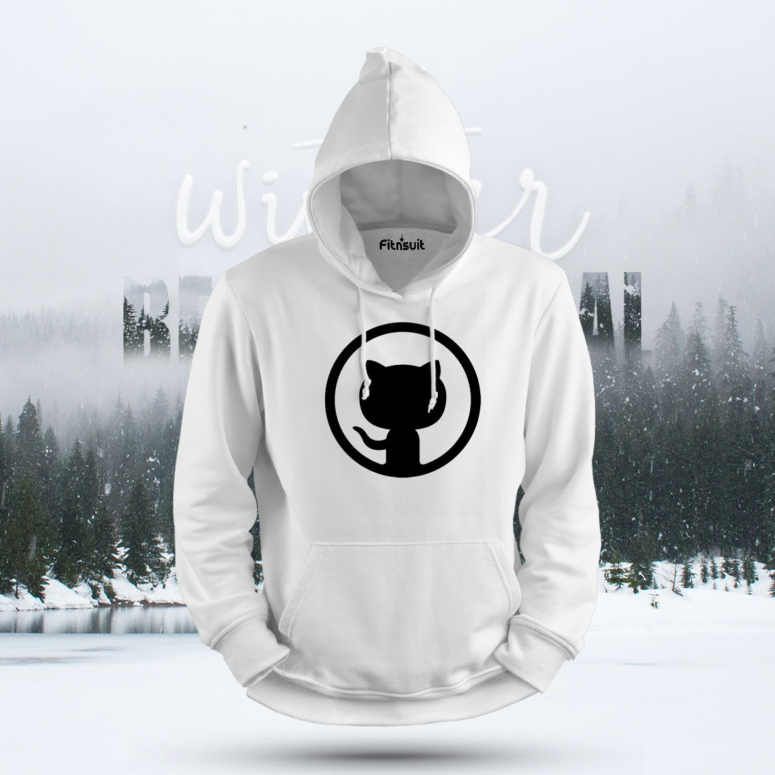 GitHub Cat Silhouette Logo Hoodie & Sweatshirt