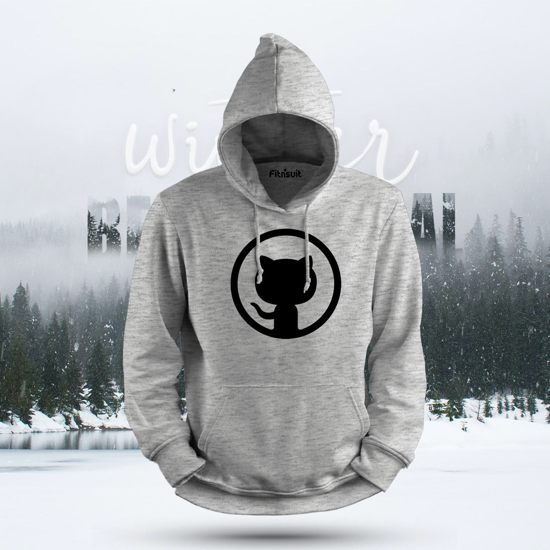 GitHub Cat Silhouette Logo Hoodie & Sweatshirt