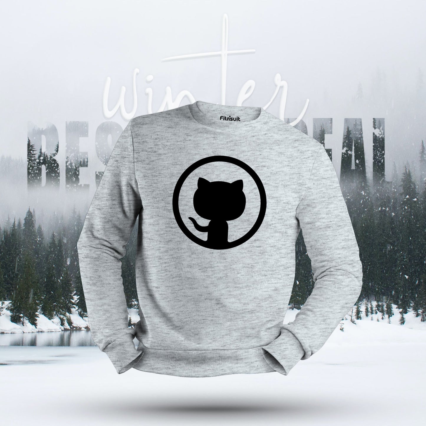GitHub Cat Silhouette Logo Hoodie & Sweatshirt