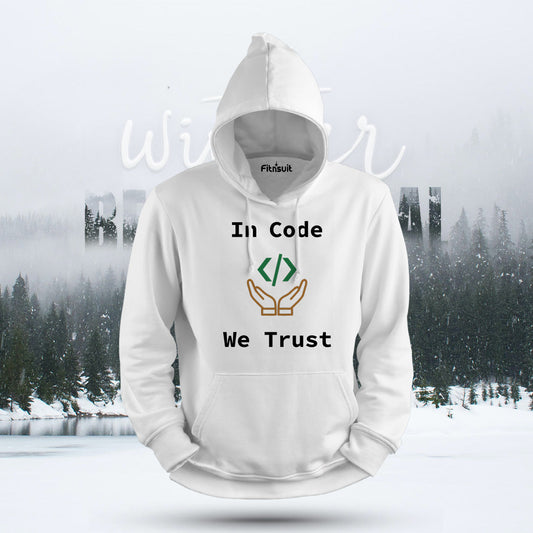In Code We Trust Hands Symbol Hoodie & Sweatshirt