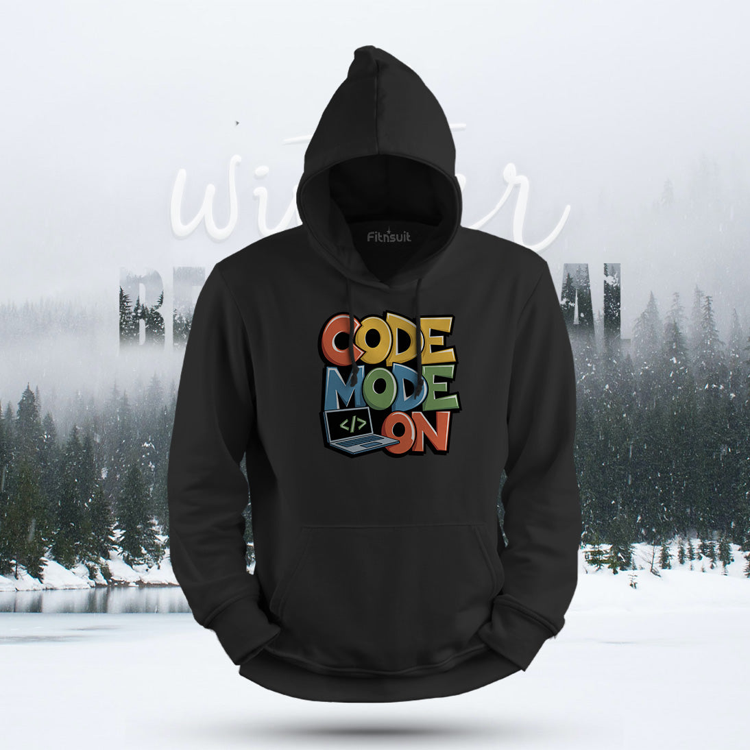 Code Mode On Laptop Graphic Hoodie & Sweatshirt