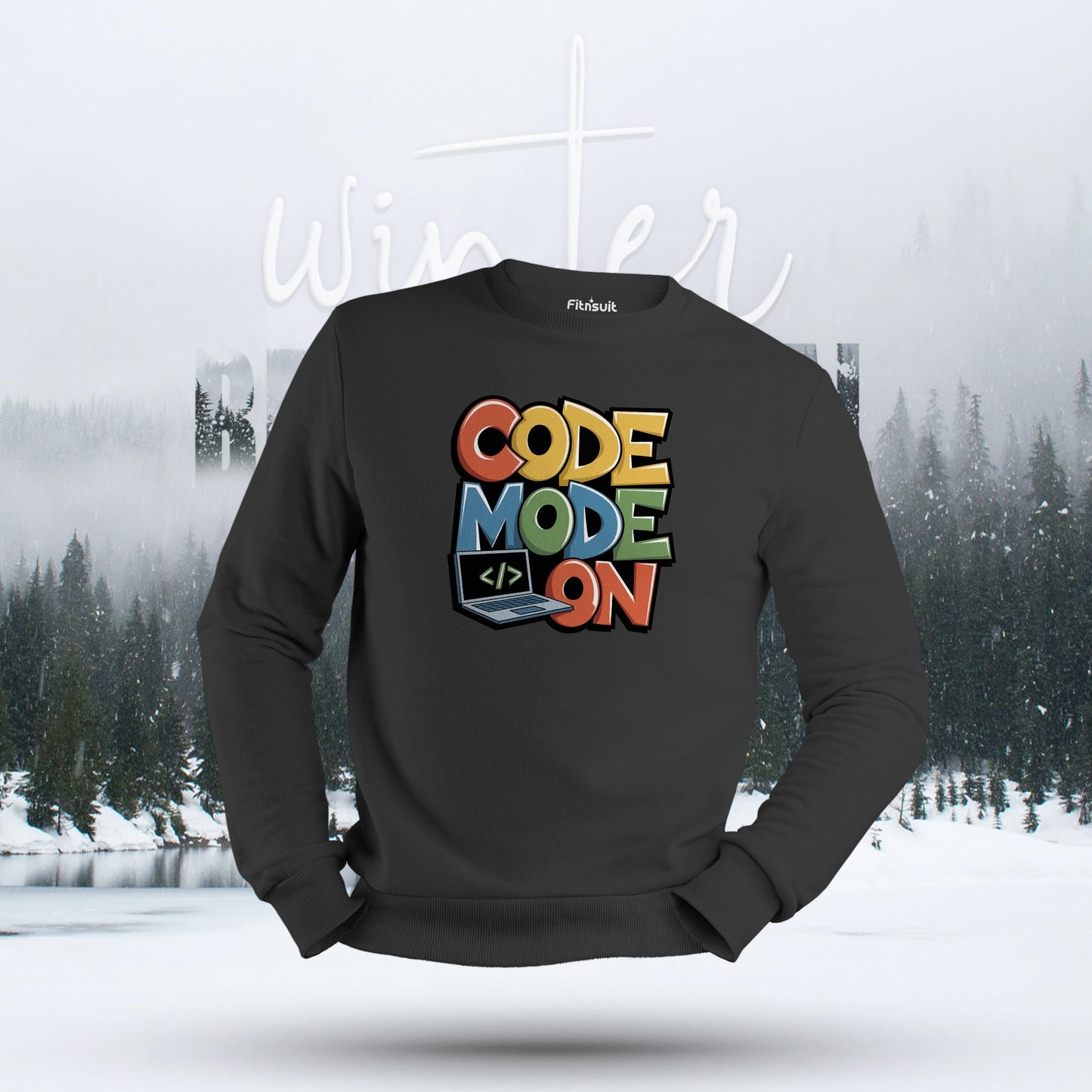 Code Mode On Laptop Graphic Hoodie & Sweatshirt