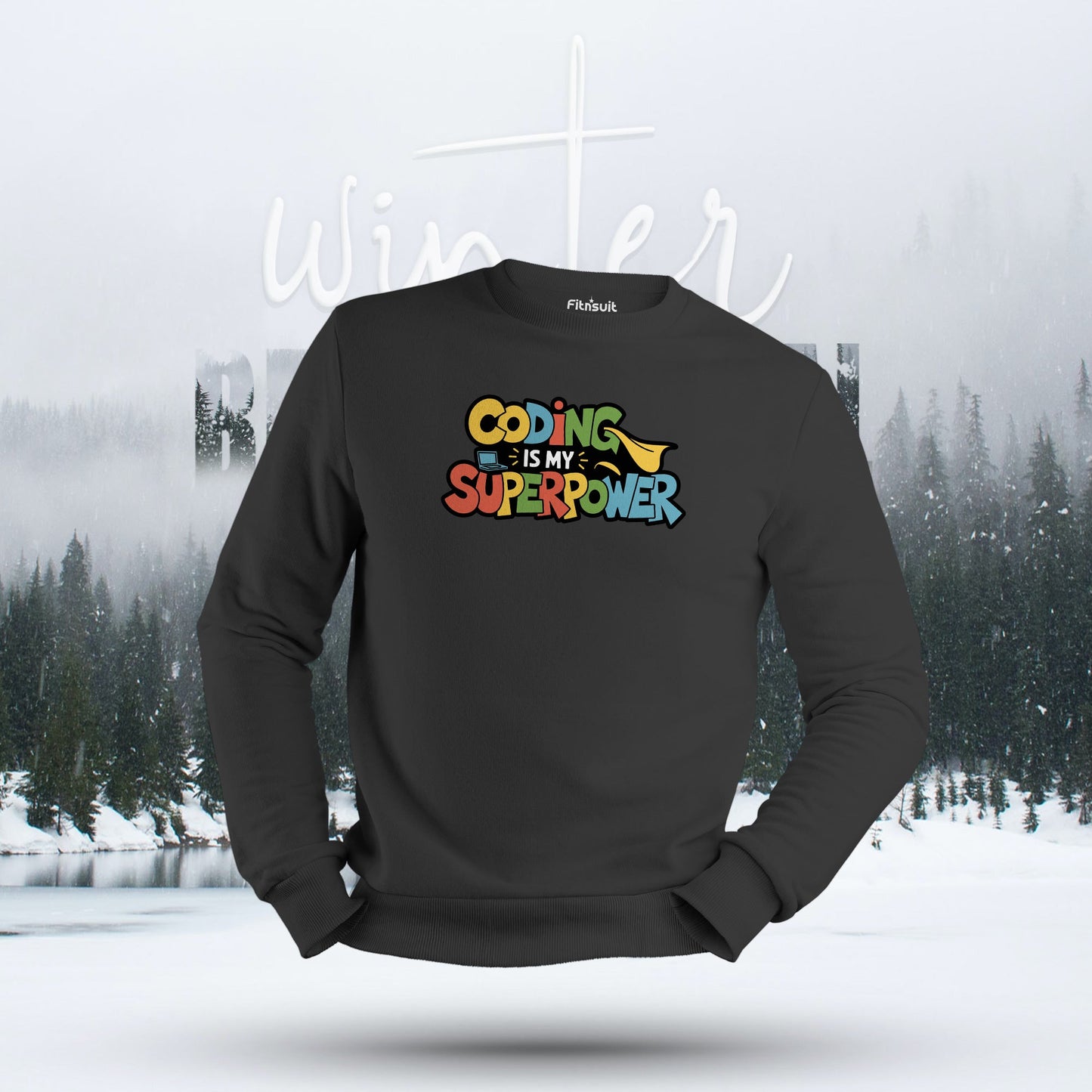 Coding Is My Superpower Colorful Hoodie & Sweatshirt