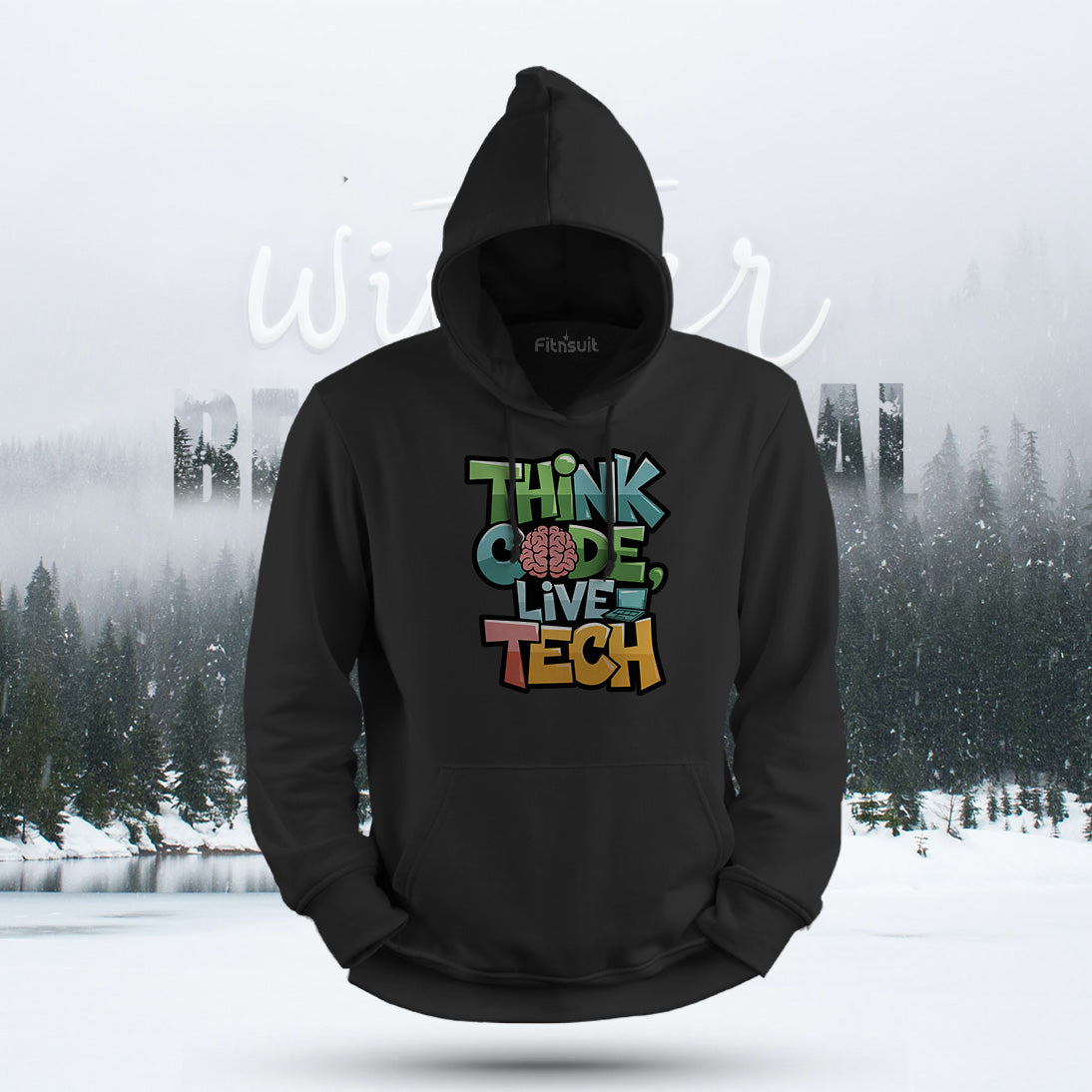 Think Code Live Tech Brain Hoodie & Sweatshirt