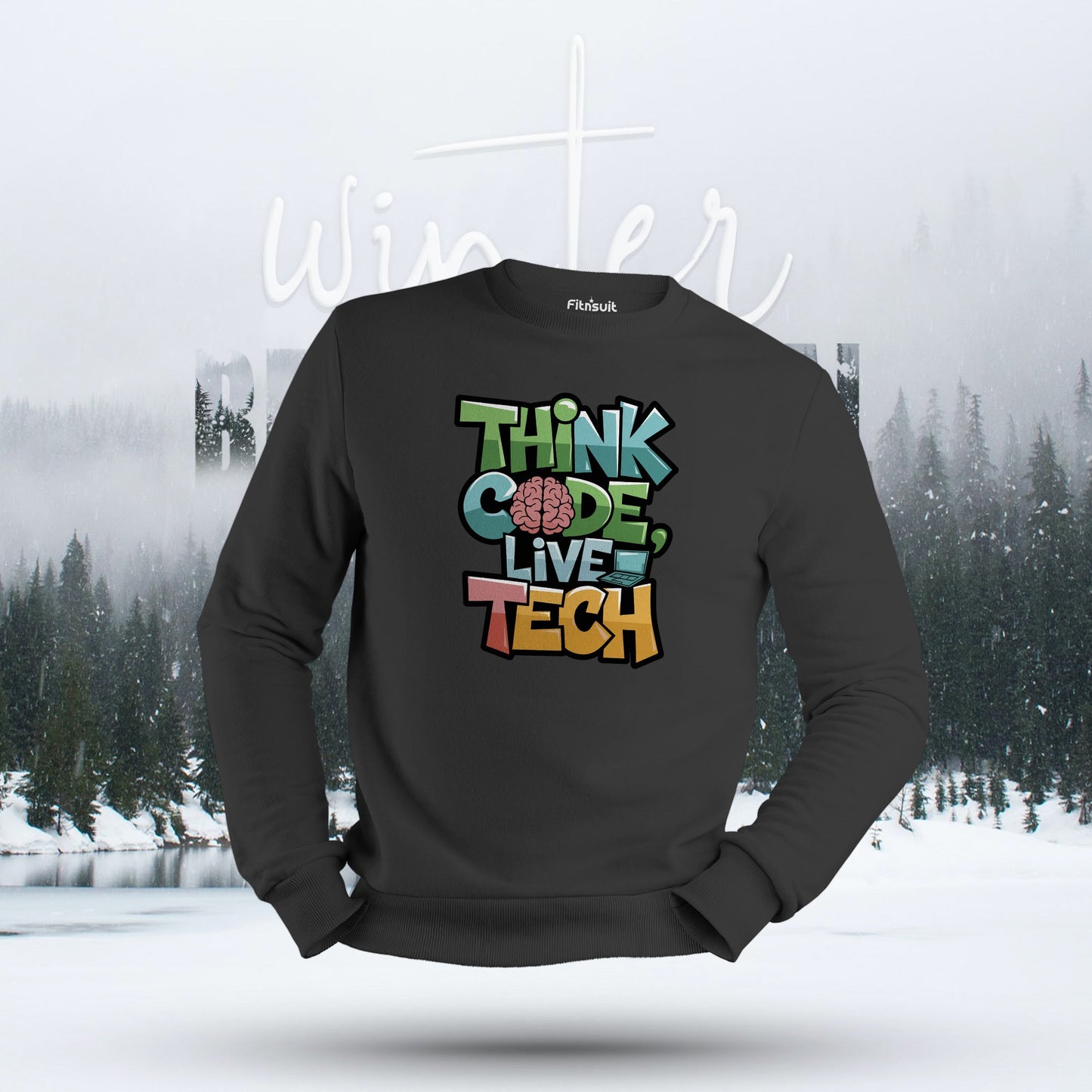 Think Code Live Tech Brain Hoodie & Sweatshirt