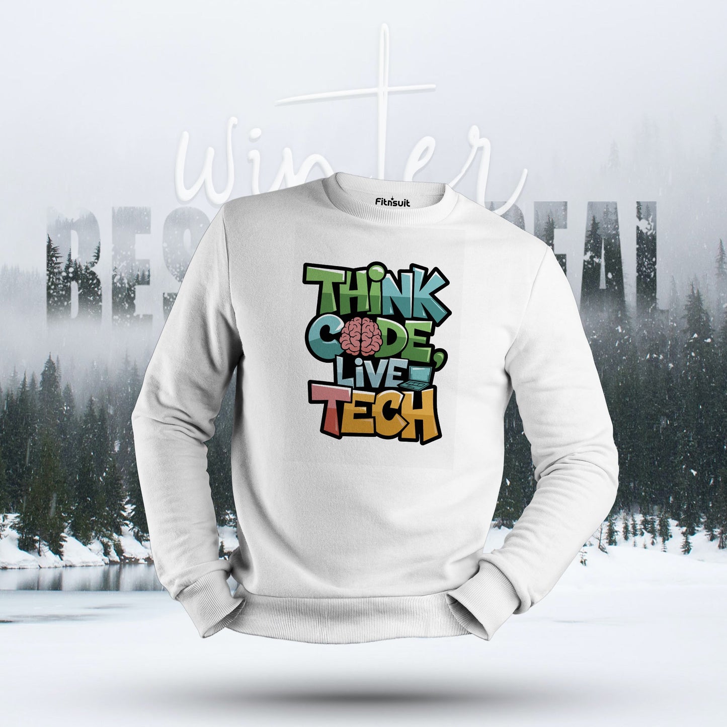 Think Code Live Tech Brain Hoodie & Sweatshirt
