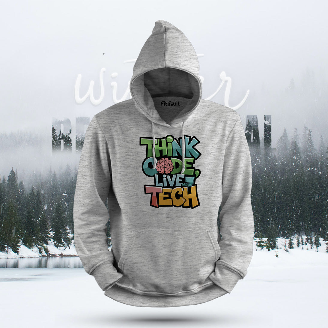 Think Code Live Tech Brain Hoodie & Sweatshirt