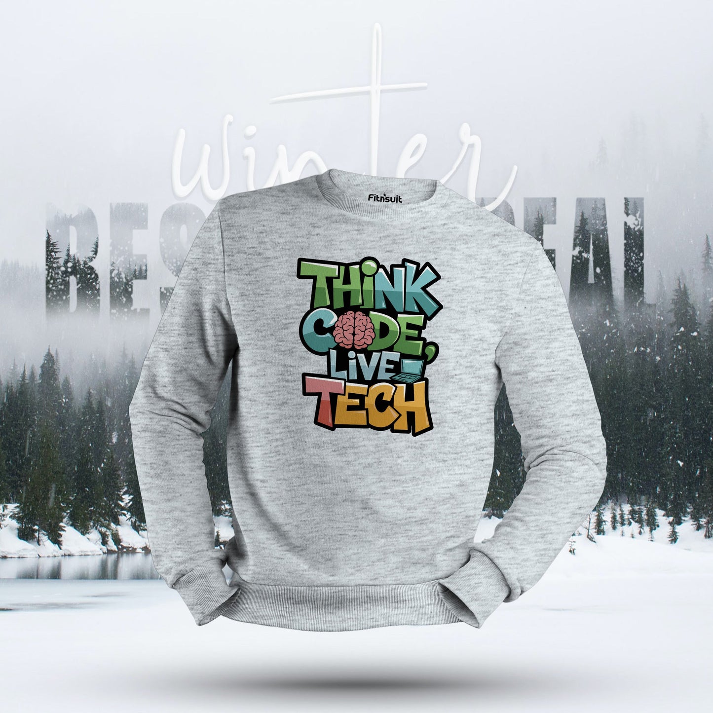 Think Code Live Tech Brain Hoodie & Sweatshirt