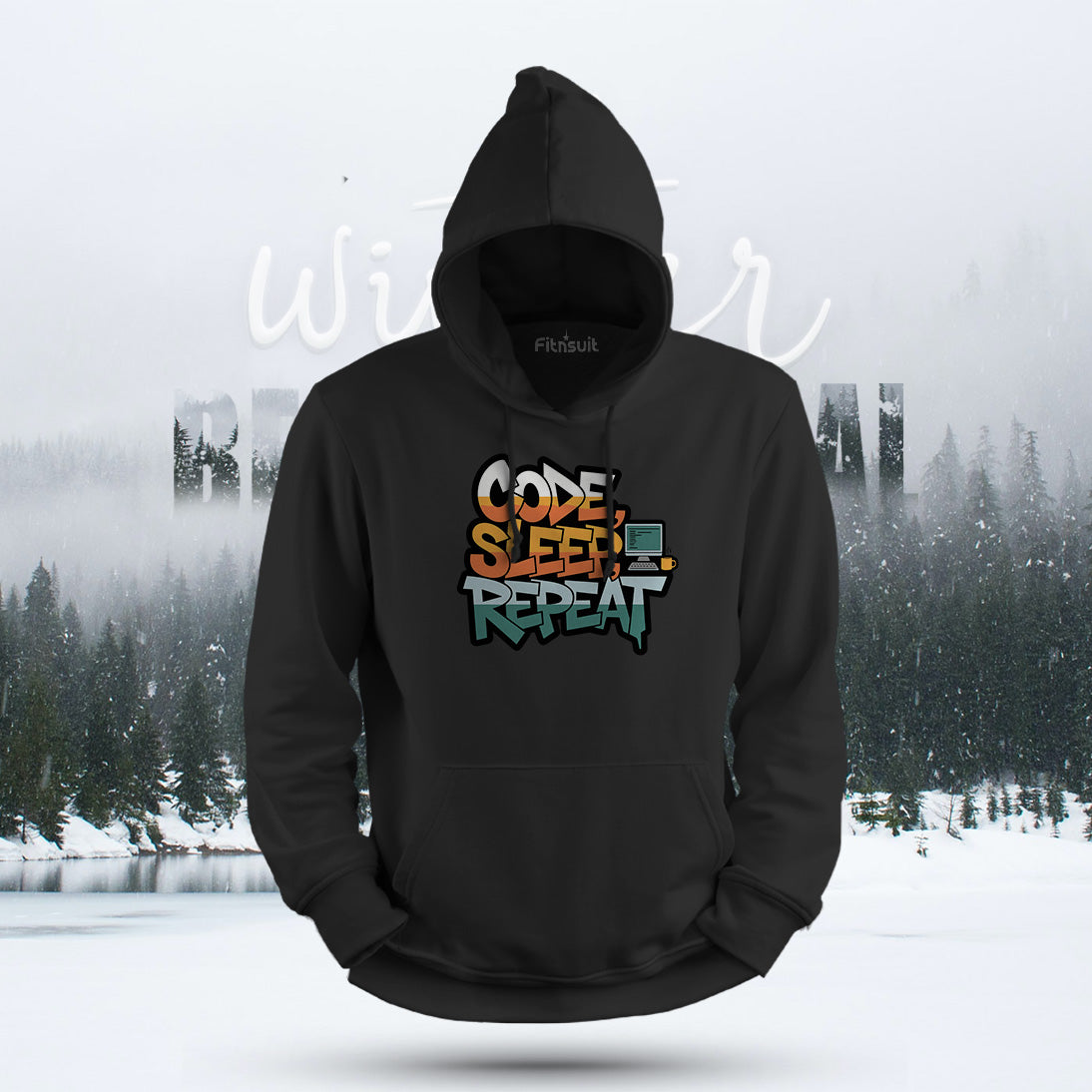 Code Sleep Repeat Laptop Design Hoodie & Sweatshirt