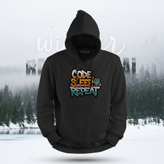 Code Sleep Repeat Laptop Design Hoodie & Sweatshirt