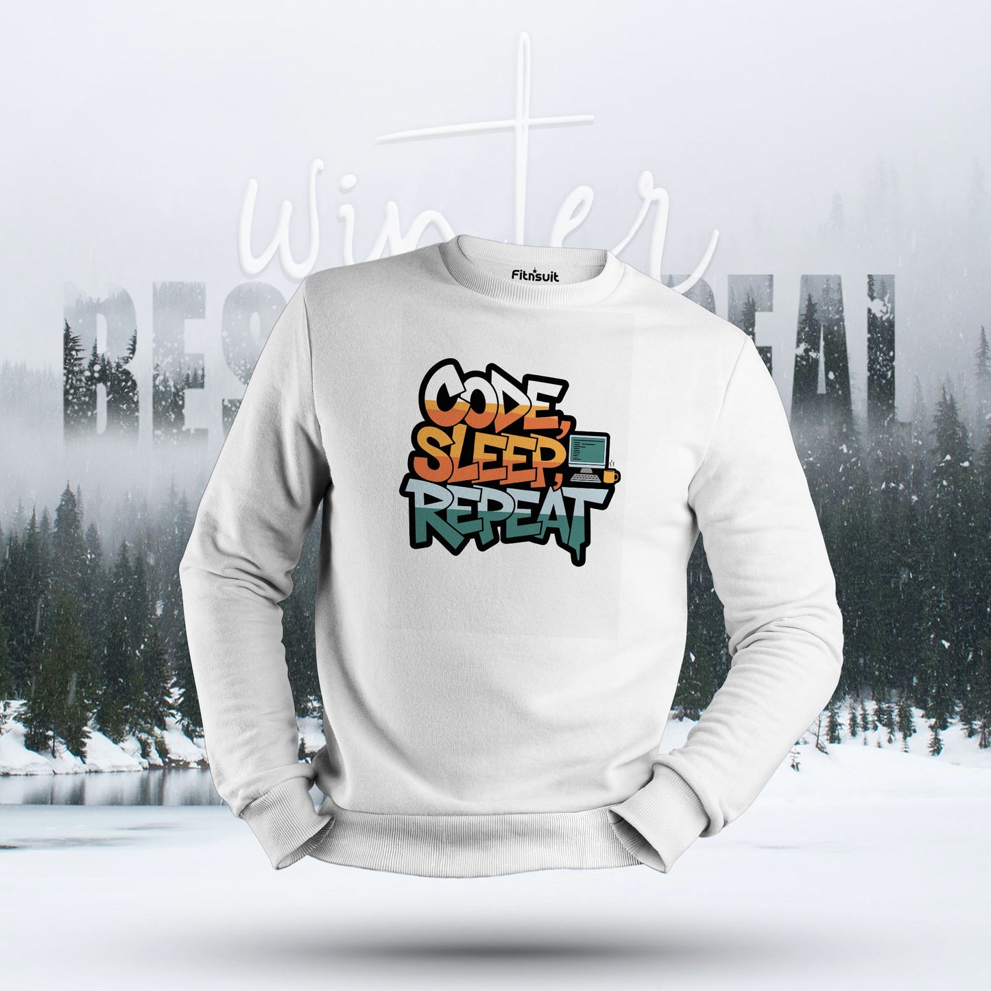 Code Sleep Repeat Laptop Design Hoodie & Sweatshirt