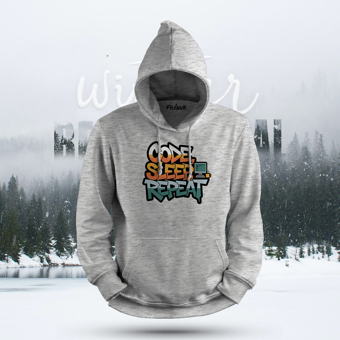 Code Sleep Repeat Laptop Design Hoodie & Sweatshirt