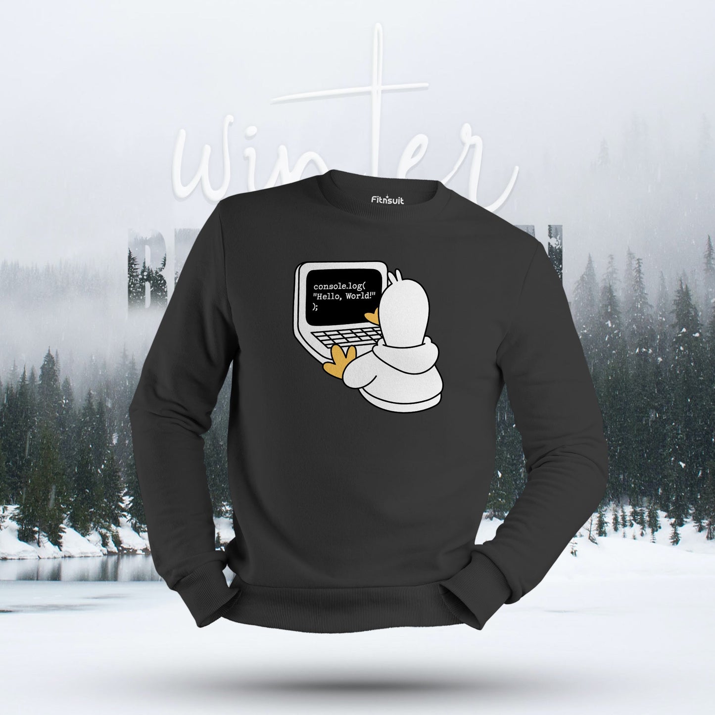 Socializing Hello World Penguin Hoodie & Sweatshirt