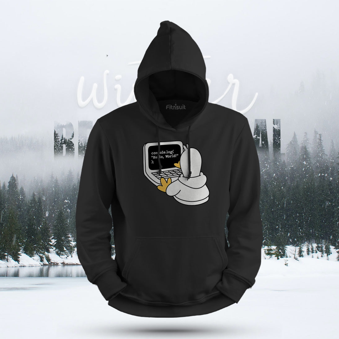 Socializing Hello World Penguin Hoodie & Sweatshirt