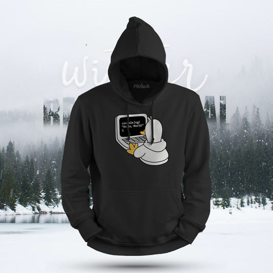 Socializing Hello World Penguin Hoodie & Sweatshirt