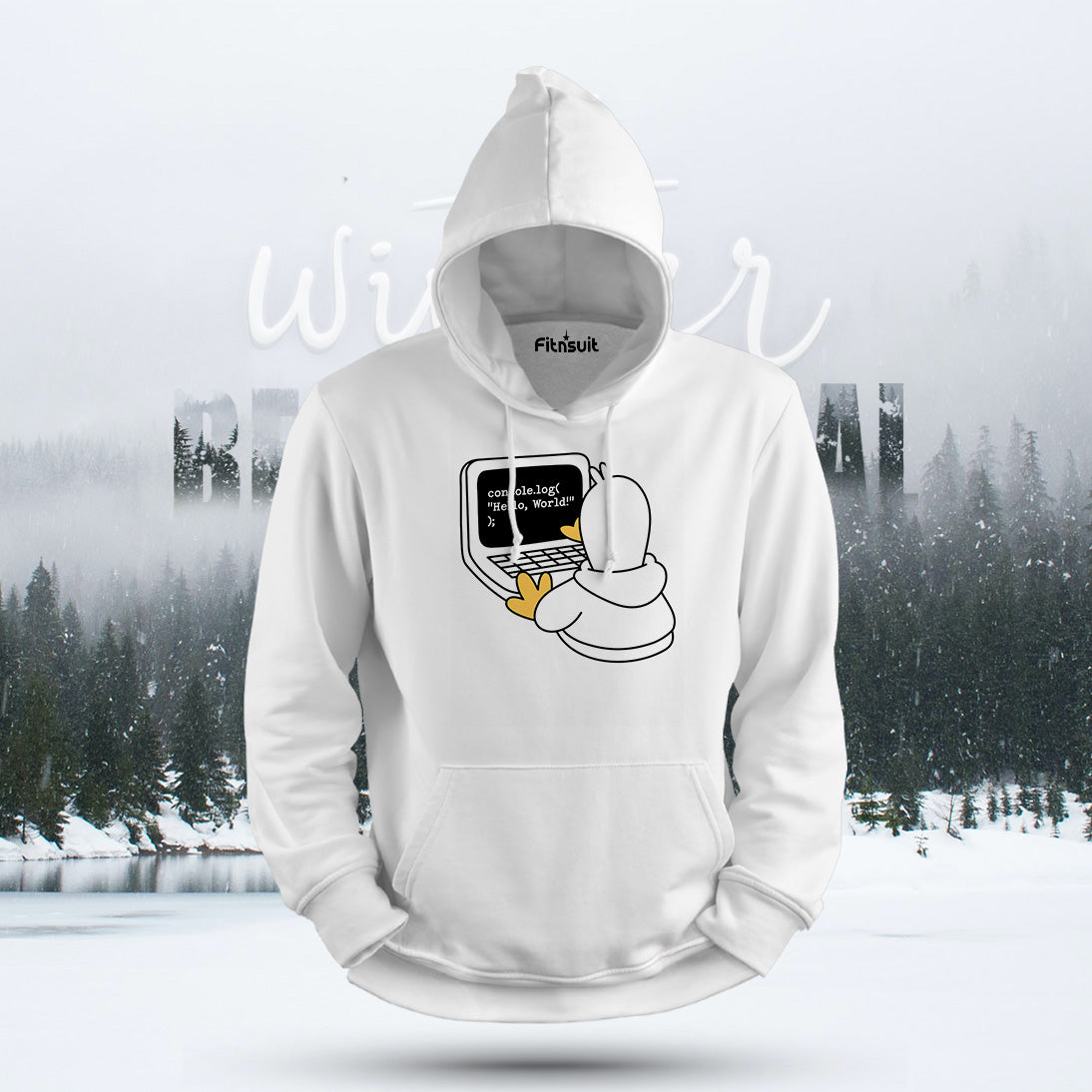 Socializing Hello World Penguin Hoodie & Sweatshirt
