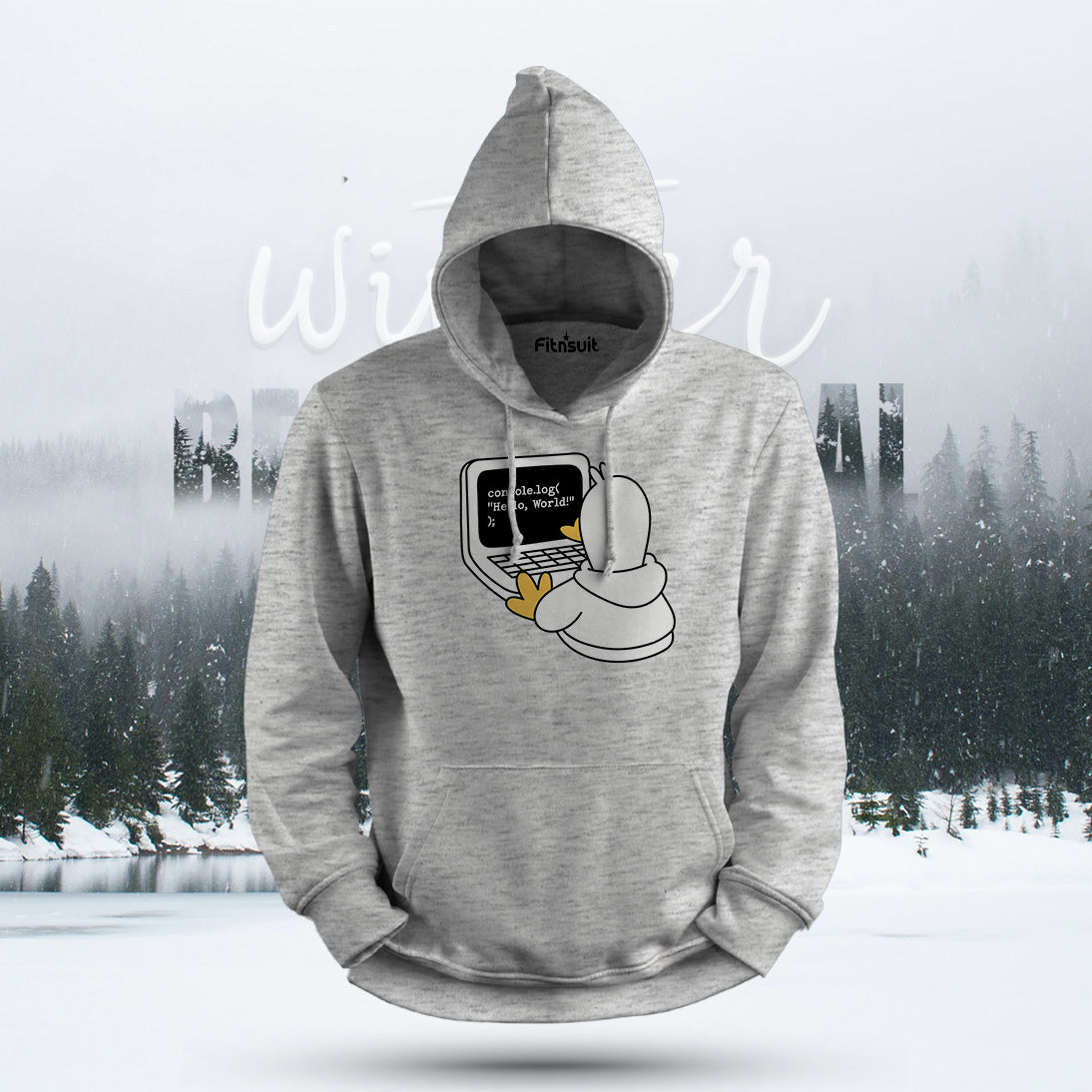 Socializing Hello World Penguin Hoodie & Sweatshirt