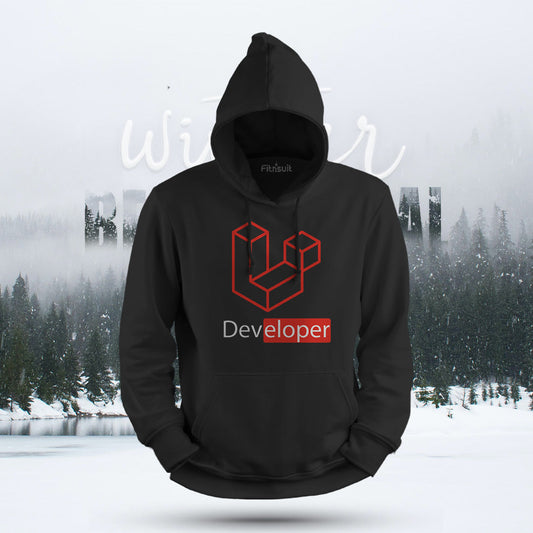 Laravel Developer Red Cube Logo Hoodie & Sweatshirt