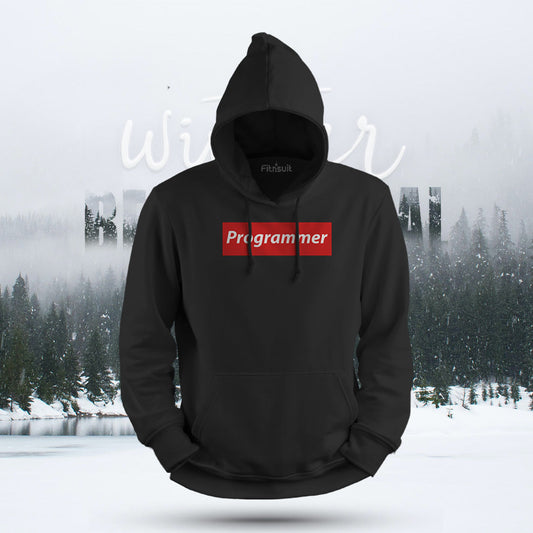 Programmer Red Bar Minimal Hoodie & Sweatshirt