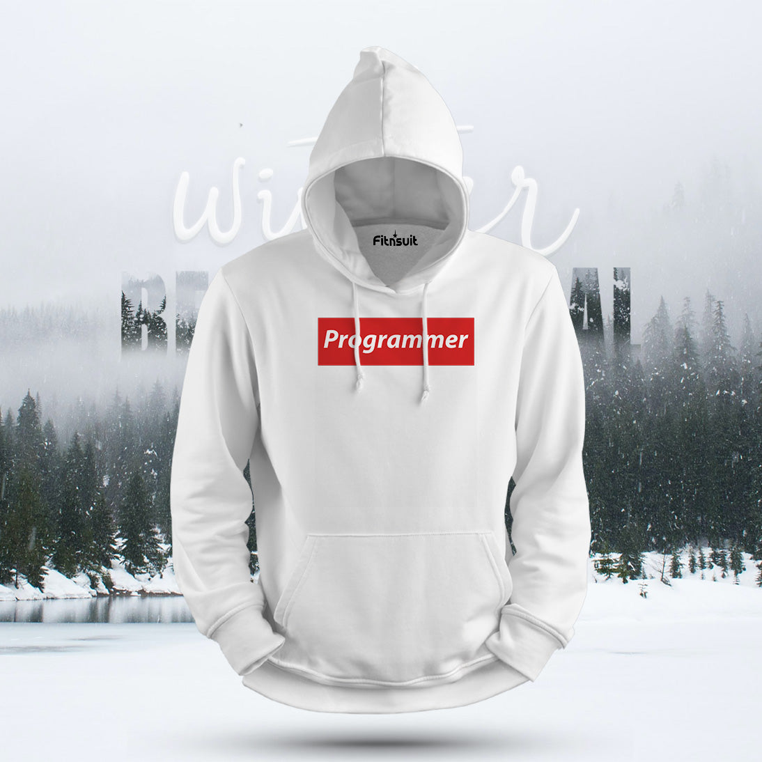 Programmer Red Bar Minimal Hoodie & Sweatshirt