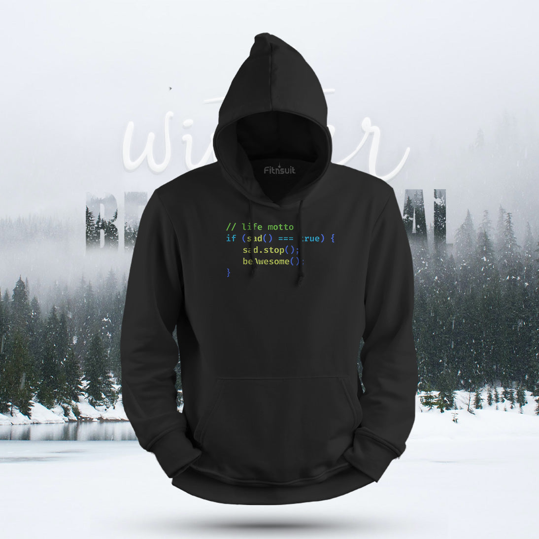 Life Motto Be Awesome Script Hoodie & Sweatshirt