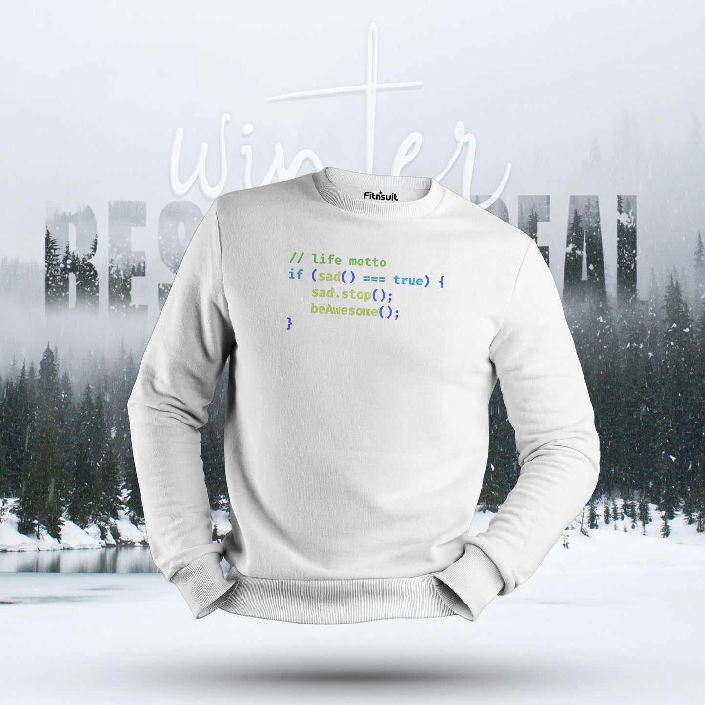 Life Motto Be Awesome Script Hoodie & Sweatshirt