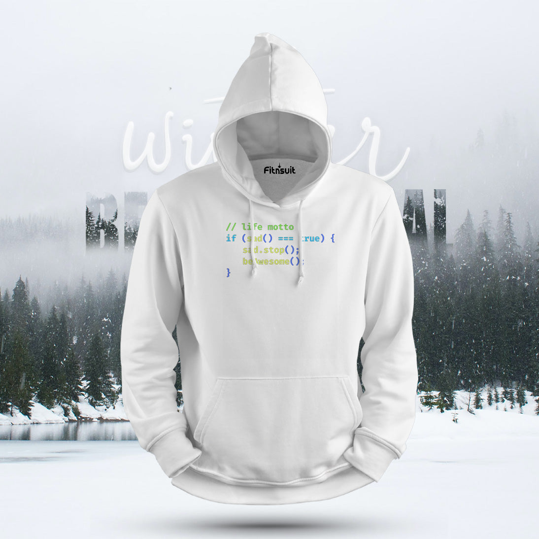 Life Motto Be Awesome Script Hoodie & Sweatshirt