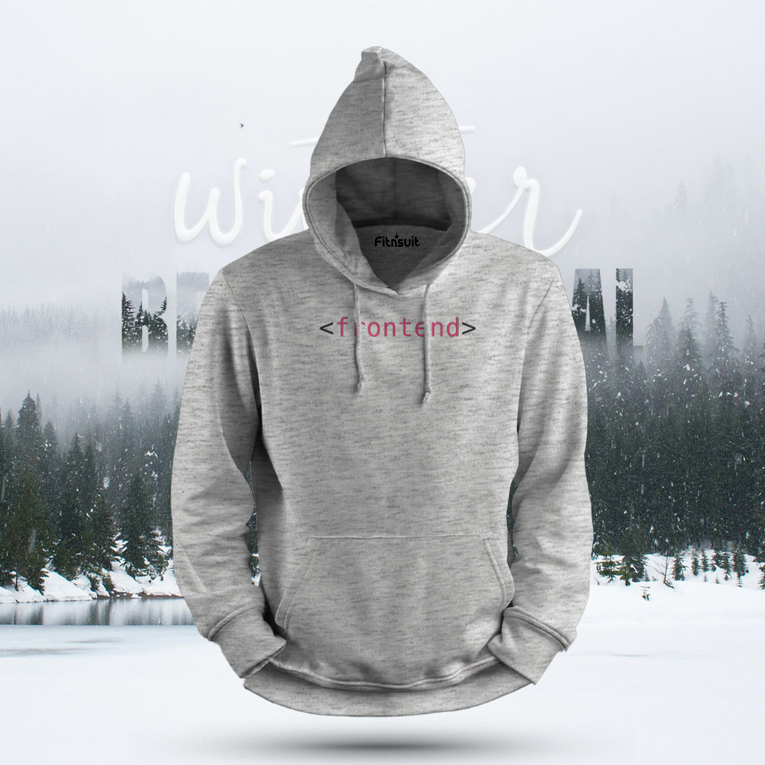 Frontend Minimal Pink Tag Hoodie & Sweatshirt
