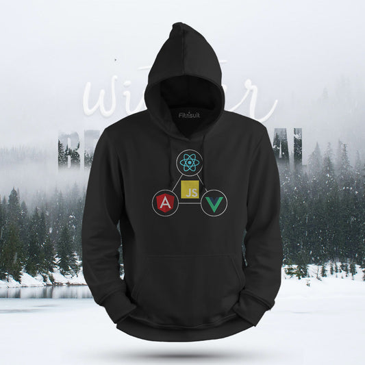 Angular Vue React Stack Logo Hoodie & Sweatshirt