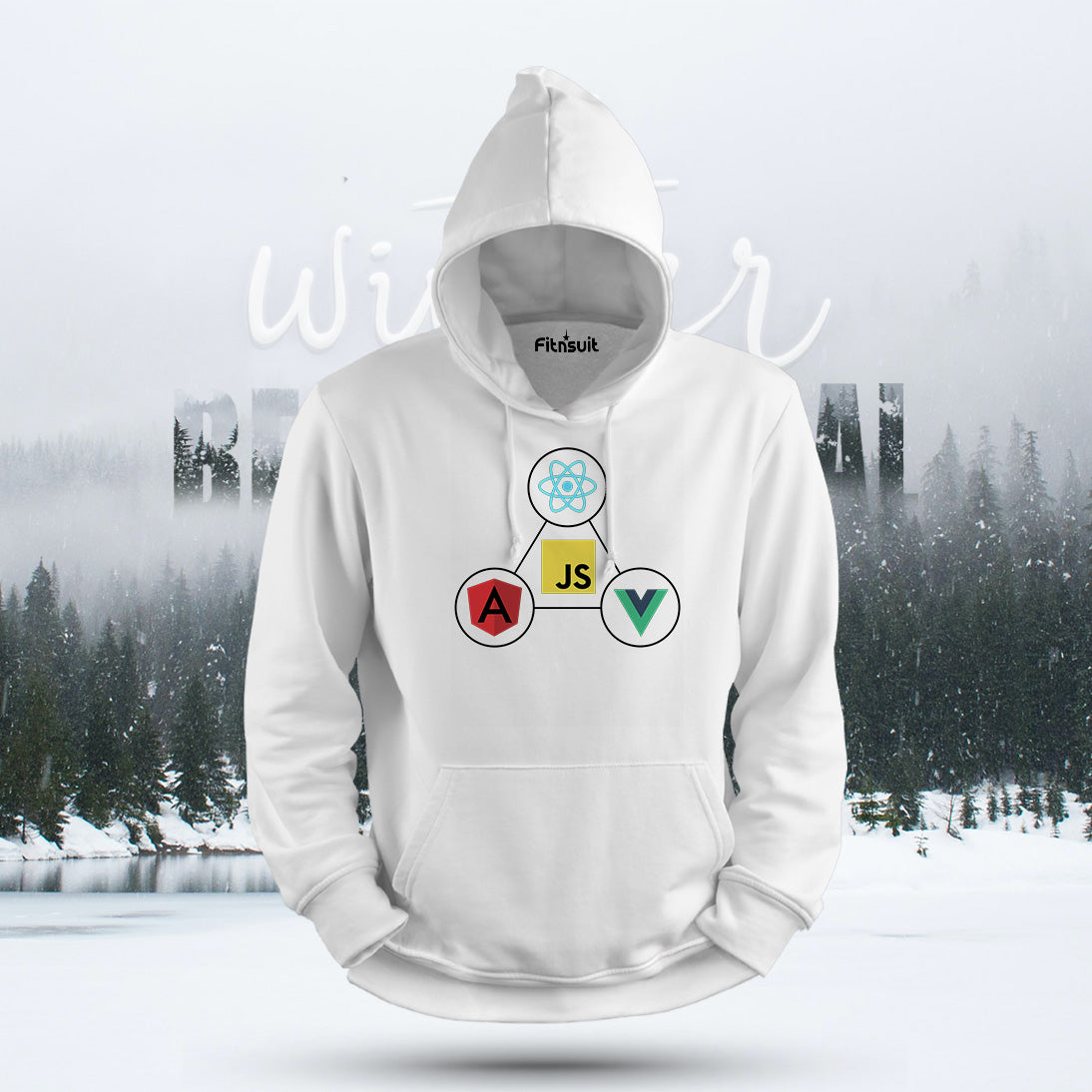 Angular Vue React Stack Logo Hoodie & Sweatshirt