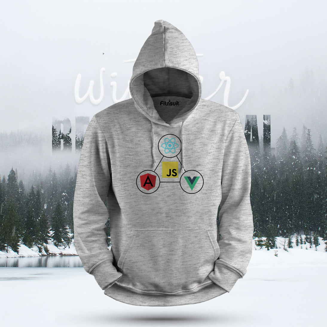 Angular Vue React Stack Logo Hoodie & Sweatshirt