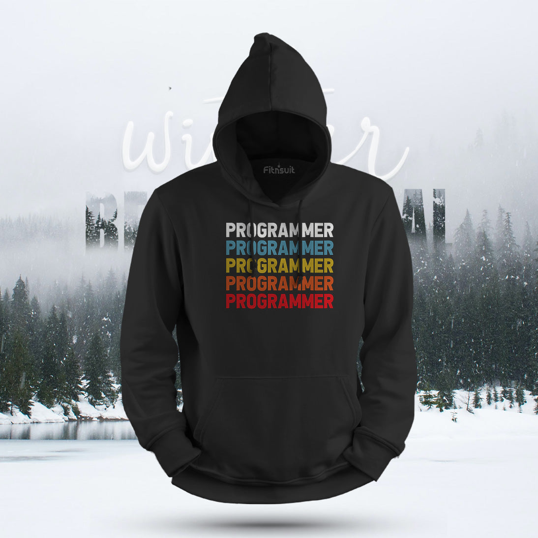 Programmer Repeated Text Design Programmer Hoodie & Sweatshirt