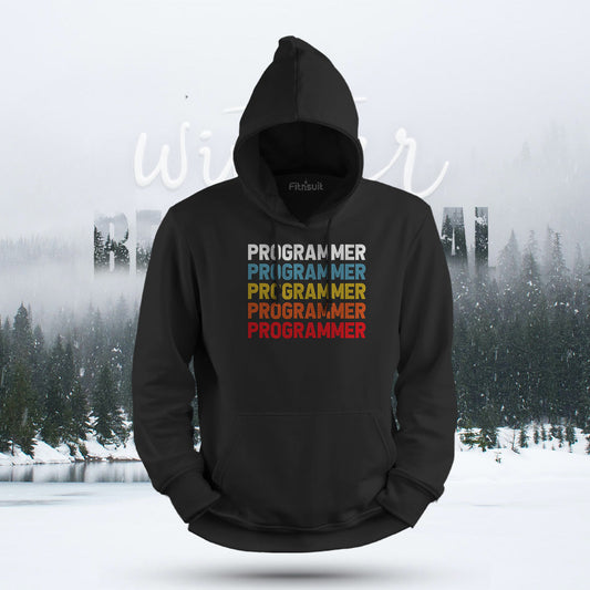 Programmer Repeated Text Design Programmer Hoodie & Sweatshirt