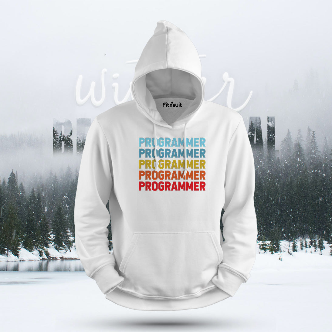 Programmer Repeated Text Design Programmer Hoodie & Sweatshirt