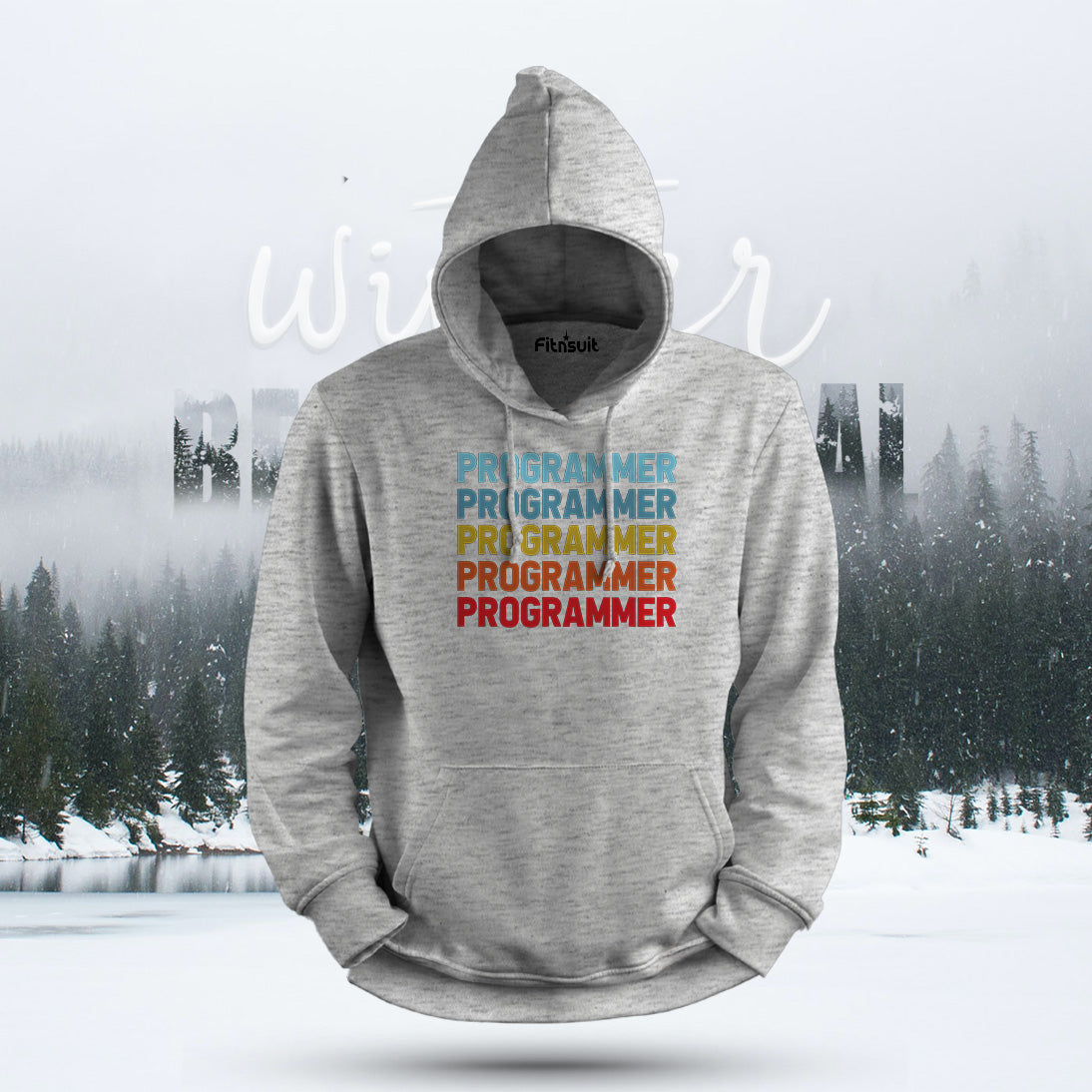 Programmer Repeated Text Design Programmer Hoodie & Sweatshirt