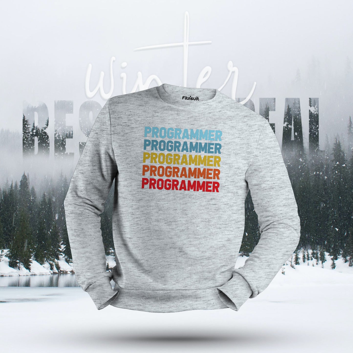 Programmer Repeated Text Design Programmer Hoodie & Sweatshirt