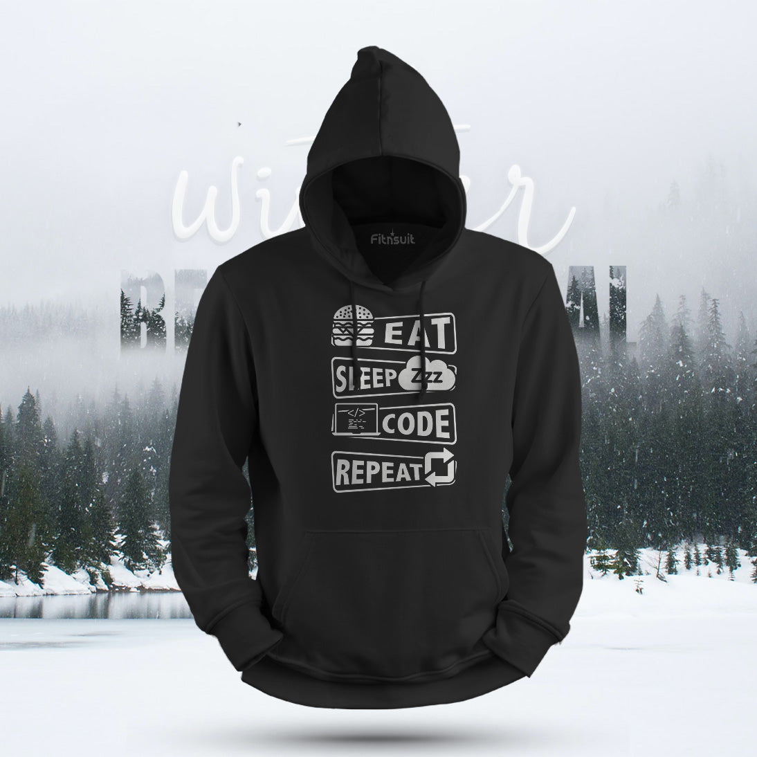 Eat Sleep Code Repeat Programmer Hoodie & Sweatshirt