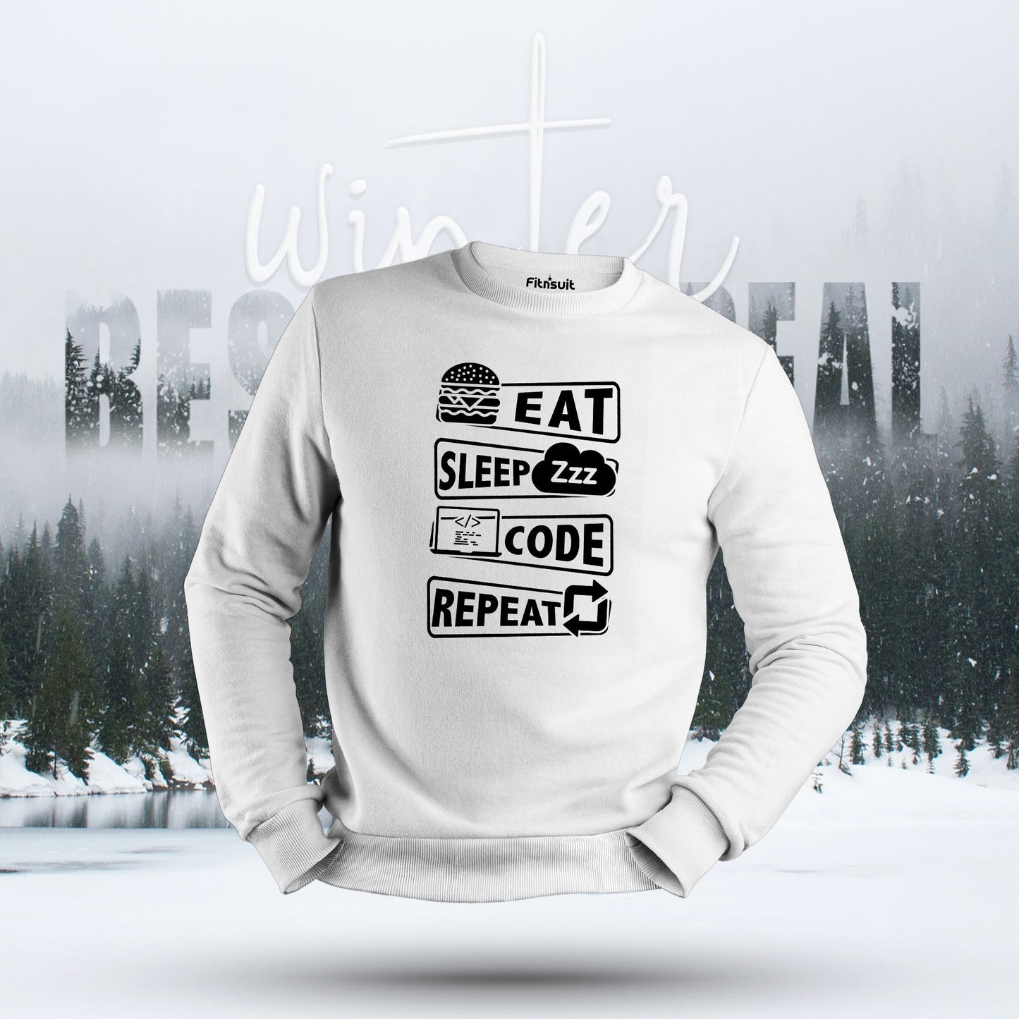 Eat Sleep Code Repeat Programmer Hoodie & Sweatshirt