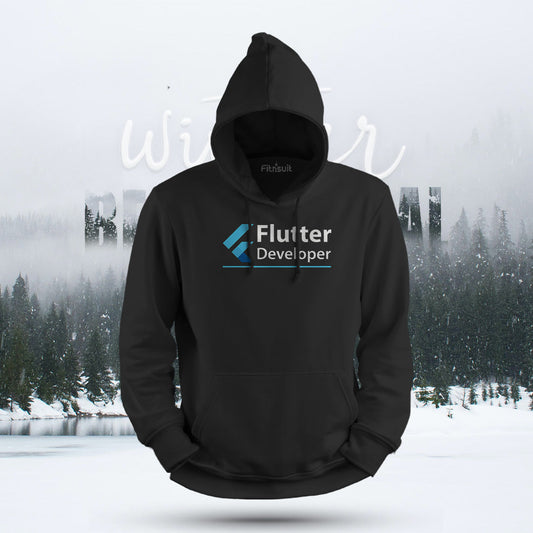 Flutter Developer Blue Logo Hoodie & Sweatshirt