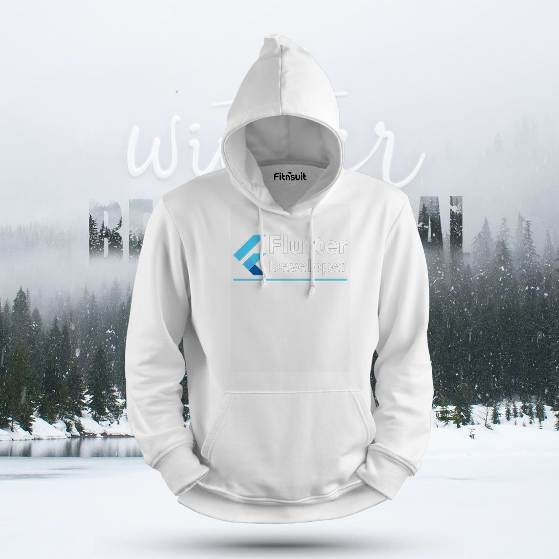 Flutter Developer Blue Logo Hoodie & Sweatshirt