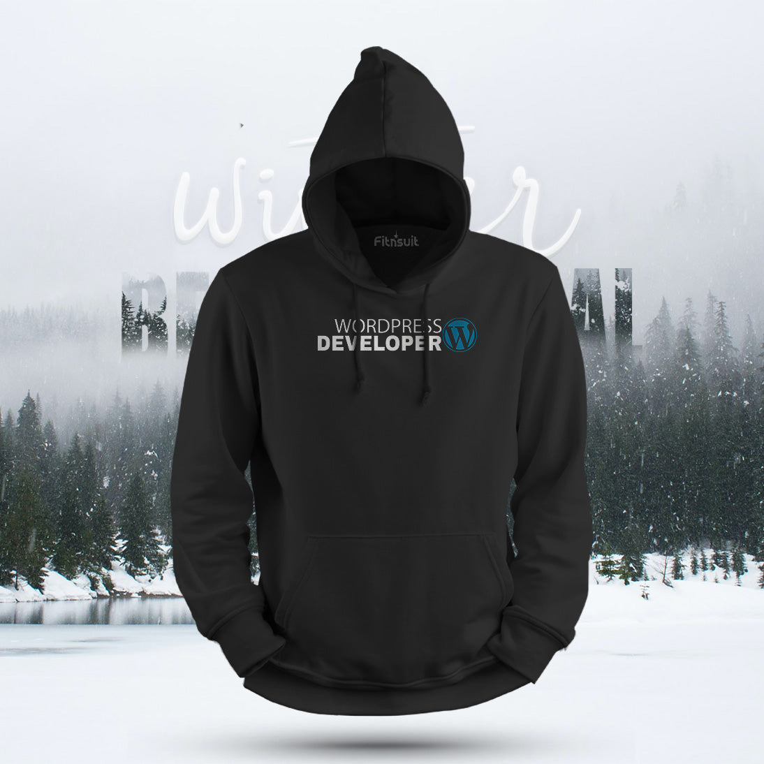 WordPress Developer Text Logo Hoodie & Sweatshirt