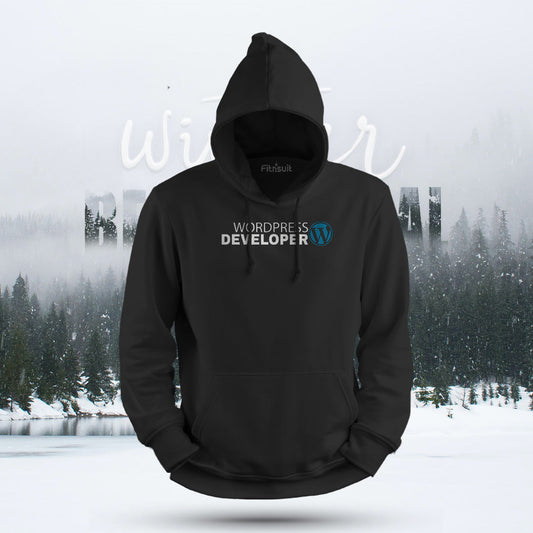 WordPress Developer Text Logo Hoodie & Sweatshirt