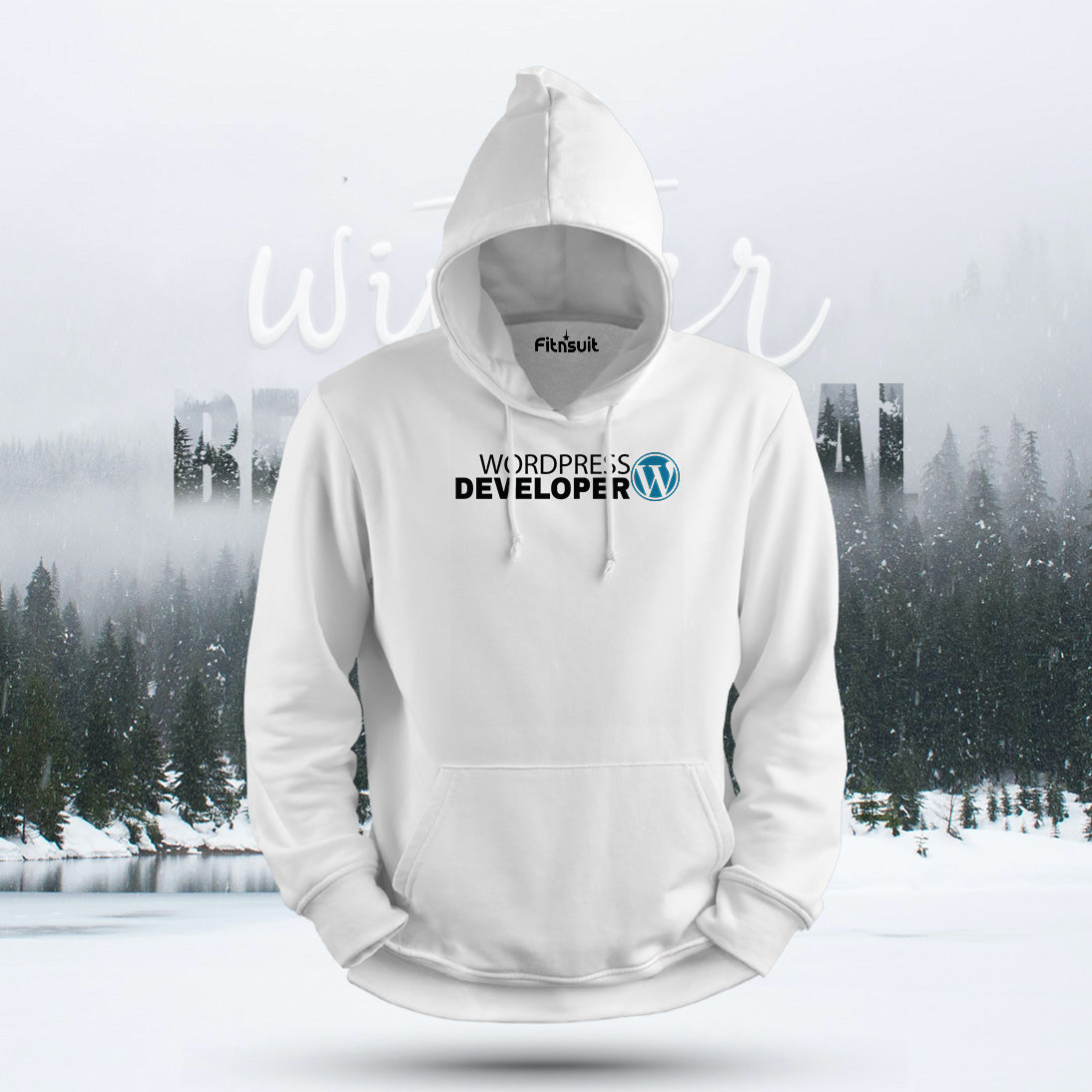 WordPress Developer Text Logo Hoodie & Sweatshirt