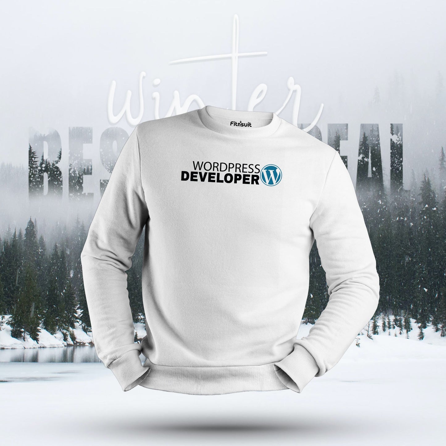 WordPress Developer Text Logo Hoodie & Sweatshirt